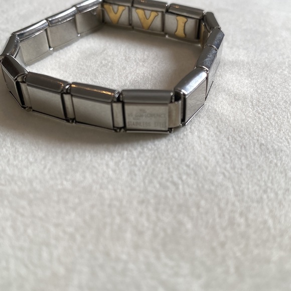 Stainless steel charm bangle - Picture 3 of 4